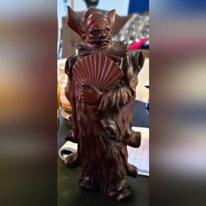 HANDCARVED WOOD FIGURE OLD